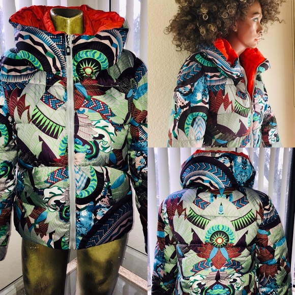 VITEBEINUO Fabulous Designer PUFFER Ski Style JACKET S - Picture 4 of 8